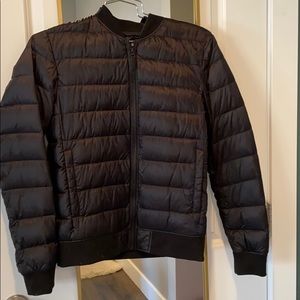 Black Uniqlo Bomber Puffer